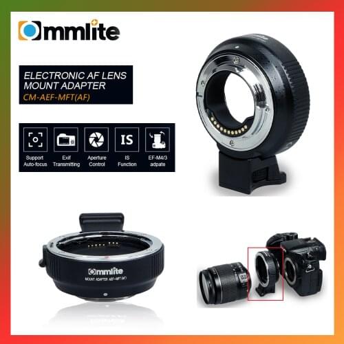 Commlite Electronic AF Lens Adapter Ring for Canon EF/EF-S Lens to Micro Four Thirds(M4/3) Cameras