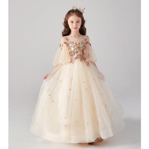 Girl First Communion Dresses for Teen Girls Elegant Pageant Ball Gown Kids Wedding Bridesmaid Prom Dress Children Flower Robe