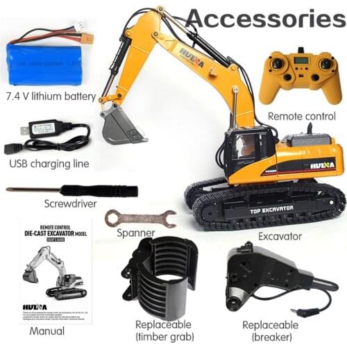 Latest Version Of all-metal Three-in-one Remote Control Excavator 1:14 23Ch 45 Minutes Working Time 360° Rotation RC Excavator