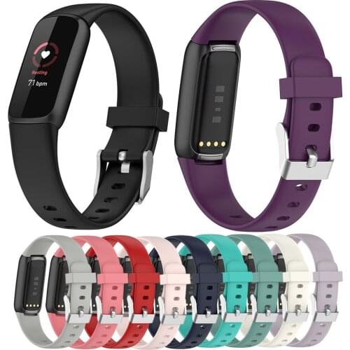 Women Men Soft Silicone Band For Fitbit Luxe Watch Sports Bracelet Wrist Strap For Fitbit Luxe Correa Clasp