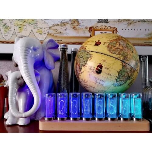 RGB-8BIT Pseudo Glow Tube Clock LED Digital Clock