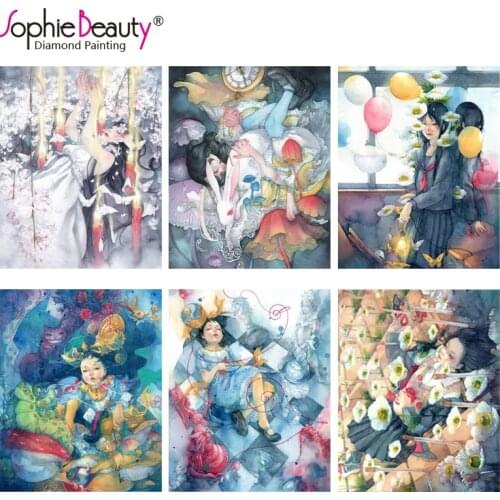 Sophie Beauty Diy Diamond Painting Cross Stitch Handcraft Embroidery Set Bedroom Colorful Cool Girl Needlework Mosaic Kits
