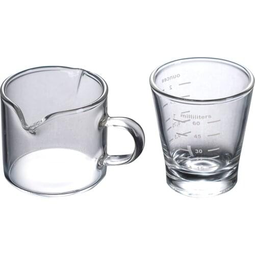 Glass Small Milk Thistle Condensed Glass Coffee Cup Latte Cup Double Mouth Sharing Glass Heat Resistant Espresso Cup
