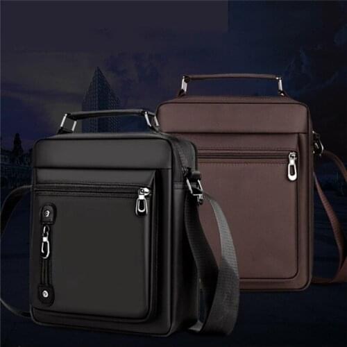 Retro Shoulder Bag Men Fashion Solid Color Zipper Oxford Casual Flap Male Travel Crossbody Bag Small Messenger Bags