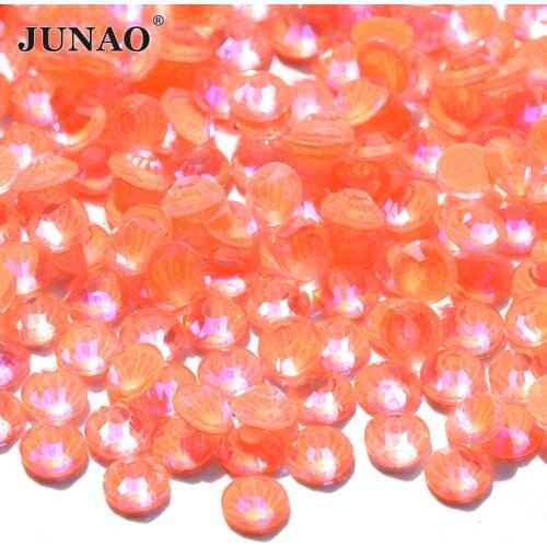 JUNAO SS6 8 10 12 16 20 30 Luminous Hyacinth Color Glass Rhinestone Glow In Dark Decoration Strass Manicure Nail Stones Crafts