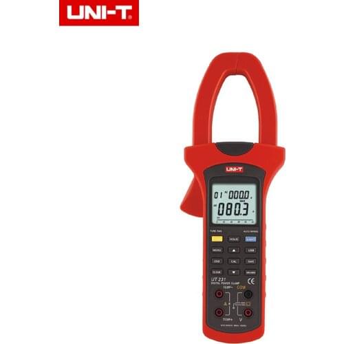 UNI-T UT231 Single-phase 2-wire 600KW Power Clamp Meter True RMS Digital Clamp Meters Power Factor Phase Angle USB Data Logging
