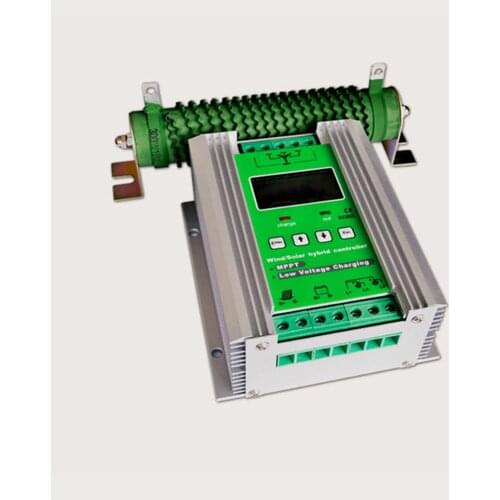 MPPT Wind Solar Hybrid Charge Controller,800W wind turbines with Dumpload resistor,boost charge