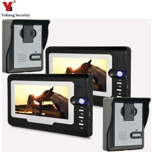 Yobang Security freeship Home Access Door opener work with e-lock 7'' Video Intercom system Doorbell Camera Video Door Phone