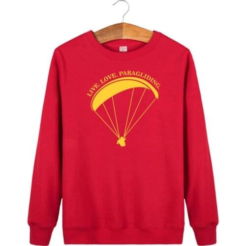 Winter High quality love paragliding Long Sleeve Sweatshirts XS-XXL Plus Size