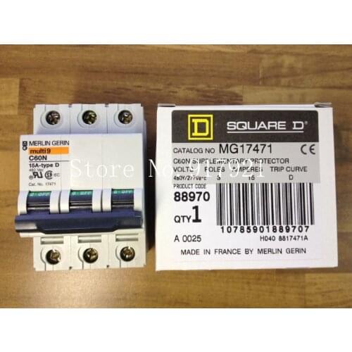 [ZOB] original Multi9 C60N 15A D original France MG 17471 circuit breaker 3P15A --5pcs/lot