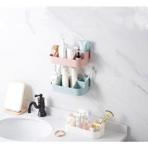 1PC Kitchen Storage Shelf Bathroom Wall Rack Organizer Toilet Toothbrush Holder Bottom Drainer for Home Storage Rack OK 0703