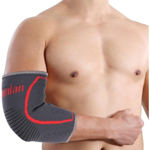 1PCS Elbow Pad Bamboo Charcoal High Elastic Sport Arm Sleeve Support Safety Outdoor Sport Basketball Elbow Arm Warmers Pad