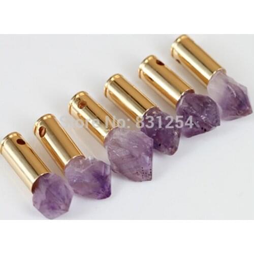 1pc Natural Statement Quartz Stone Pendant Crystal Gem Stone Charm Pendant Jewelry for Necklace Making