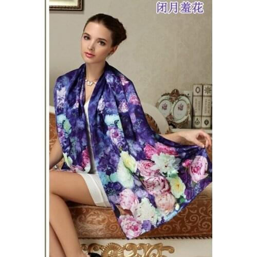 100% Silk Scarf long scarf womens Silk Scarf high grade silk shawl customized gift