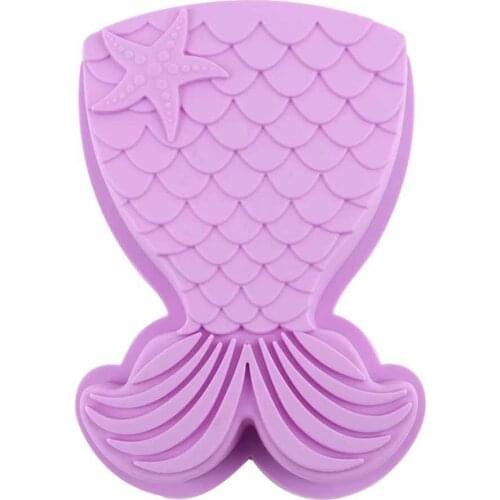 3d Fish Tail Shaped Silicone Cake Mold Mermaid Handmade Baking Dessert Mousse Cake Baking Tray Chocolate Candy Baking Molds