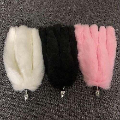 5 Tails Anal Plug White Fox Tail Butt Plug Anus Toys For Woman Exotic Accessories Sex Toys For Couples Cosplay Tool Adult Games