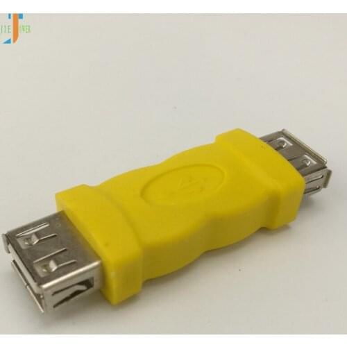 500pcs/lot Wholesale High Speed USB2.0/3.0 Female-to-Female Adapter Double Female Transfer Connector Black/blue/yellow