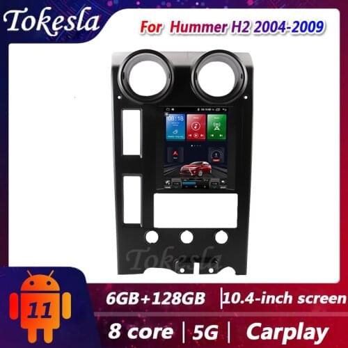 Tokesla Car Radio For Hummer H2 Telsa Android Stereo receiver DVD automotivo Central Multimedia Player Gps Navigation 2004-2009