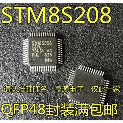Free Shipping 10pcs/lots STM8S208C8T6 STM8S208 TQFP-48 New original IC In stock