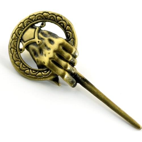 Hand Of The King Brooch Song Of Ice And Fire Finger Fist Sign Power Pin Vintage Punk Fashion Movie Jewelry Men Women Gift