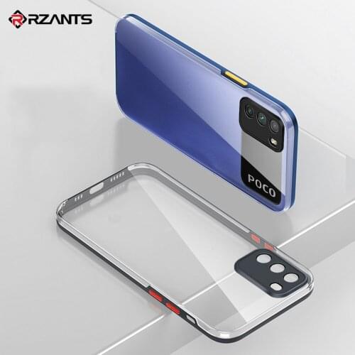 Rzants For Xiaomi POCO M3 Case HD Transparent [Dazzle] Color Keys Shockproof Thin Slim High Clear Hard Phone Cover