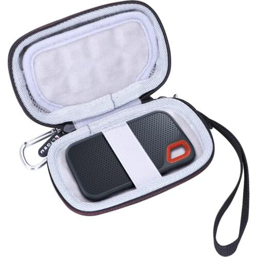 LTGEM Black EVA Hard Case for Sandisk 1TB Extreme Portable External SSD-Up to 550MB/s-USB-C,USB 3.1-SDSSDE60-1T00-G25