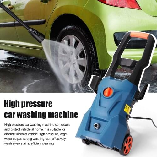 High Pressure Cleaning Machine Car Washing Machine Long Handle Car Washing Pump With Wheel Portable Car Washer Cleaning Tool