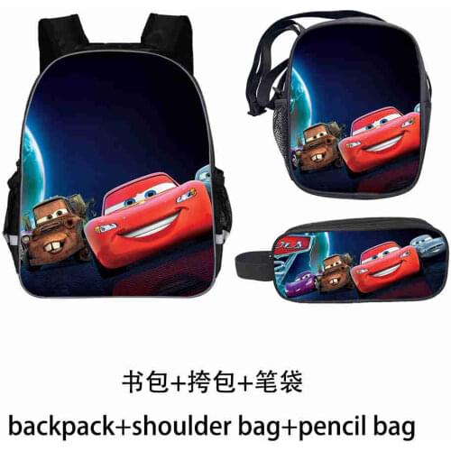 Disney Kids Baby Cars Backpack Bag For Children Cartoon Backpack Bag For Girls Boys school bags