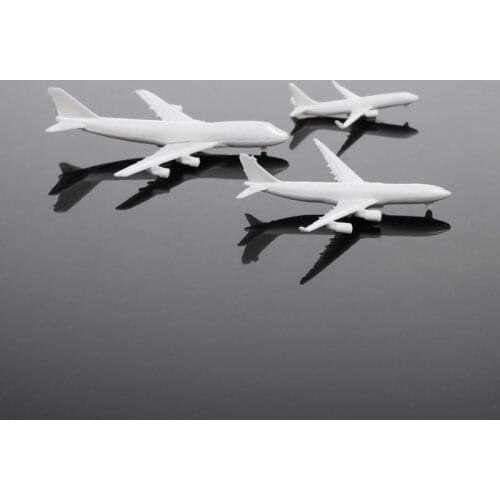 DIY sandbox material scene model white airplane model airplane toy