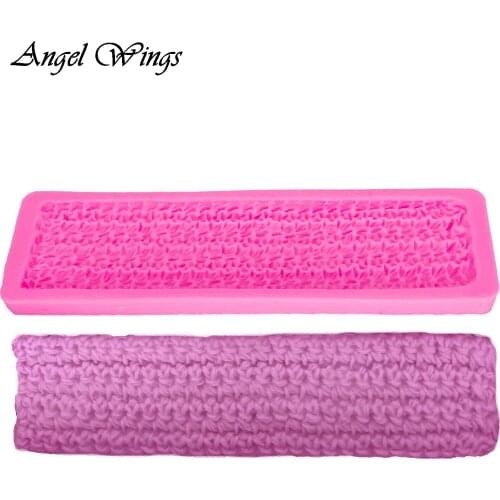 Strip shape DIY wool texture Silicone mold for cake decorating fondant chocolate Clay Resin Sugar Craft Molds F1394