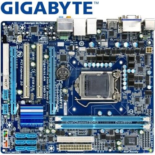 GIGABYTE GA-H55M-S2H Desktop Motherboard H55 Socket LGA 1156 i3 i5 i7 DDR3 16G Micro-ATX Original Used Mainboard H55M-S2H