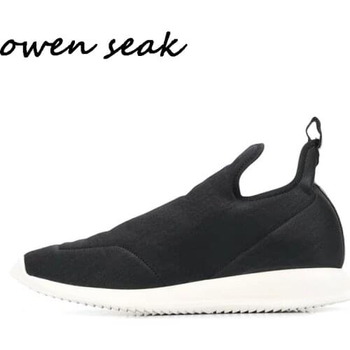 Owen Seak Men Casual Lofer Cotton Shoes Best Quality Luxury Trainers Summer Sneakers Autumn Black Flats Shoes