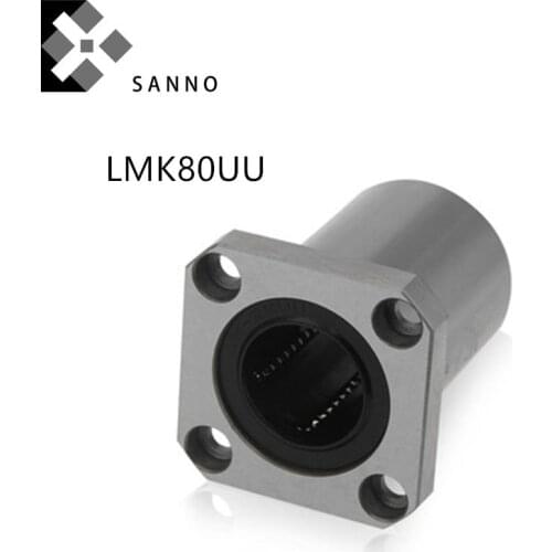 LMK80UU heavy duty linear motion bushing ball bearings LMK-UU square type slide block bearing