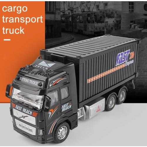 1:32 simulation container truck inertia transport vehicle engineering vehicle childrens toy car boy big truck pull back car