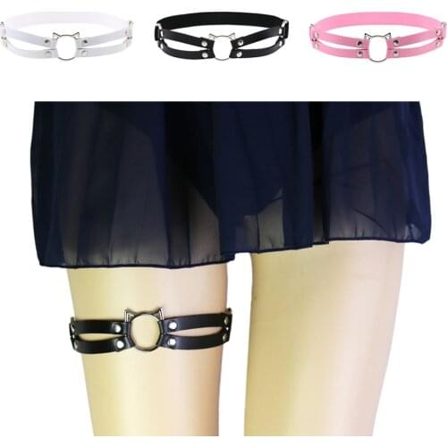 Fashion Gothic Leather Leg Garter Thigh Clubwear Punk Strap Suspender Leg Harness Thigh Ring Garther Harness