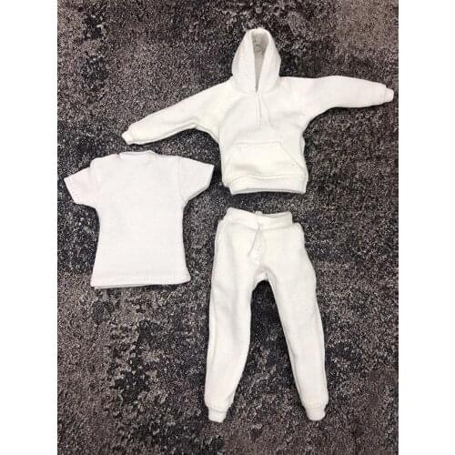 1/6 Scale Male Clothes Shirt & Hoodie & Pants Three-piece suit suit Clothing Accessories For 12'' Action Figure Dolls in stock