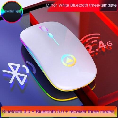 Wireless Bluetooth mouse, ultra-thin, mini! charging light emitting mute computer office pc gamer