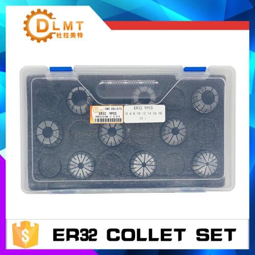 9PCS ER32 Spring Collet Set High Precision CNC Milling Tool Holder Engraving Machine Lathe Mill Spring Chuck CNC