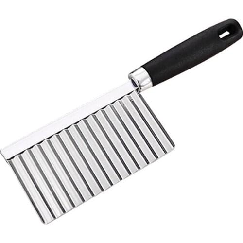 2021 New Kitchen Knives Stainless Steel Vegetable Fruit Wavy Cutter Potato Cucumber Carrot Waves Cutting Slicer Tools