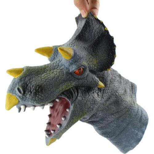 Novelty Simulation Dinosaur Hand Puppet Tyrannosaurus Figure s Interactive Toys Gift for Children Soft Animal Glove