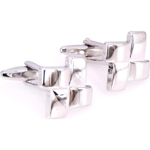 New mens French shirt Cufflinks high quality brass silvery block combination Cufflinks wholesale / retail