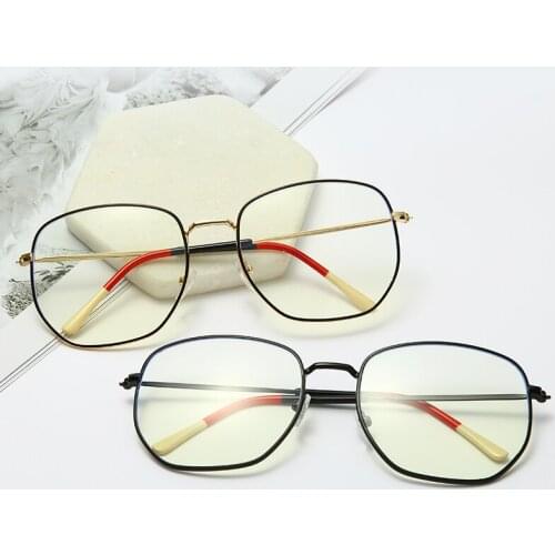 Anti-blue light Round Glasses Frame Woman Men Glasses Retro Myopia Optical Frames Metal Clear lens Eyeglasses Eyewear