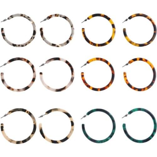 Mi Dairy Brand 5cm Fashion temperament contracted retro geometric C shape hoop earrings design earrings