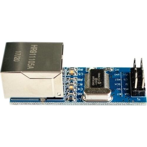 1PCS mini ENC28J60 LAN Ethernet Network Board Module 25MHZ Crystal AVR 51 LPC 3.3V