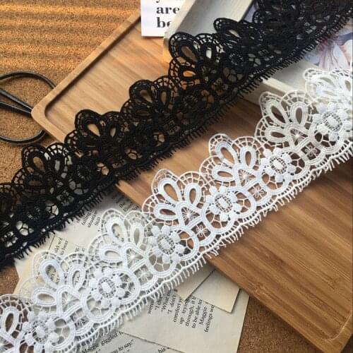 Width 8.5CM high quality export clothing leader shoulder strap decoration milk silk water soluble eyelash lace DIY accessories