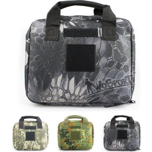 12" Tactical Nylon Pistol Carry Bag Portable Military Handgun Holster Pouch Durable Padded Pistol Magazine Carry Case