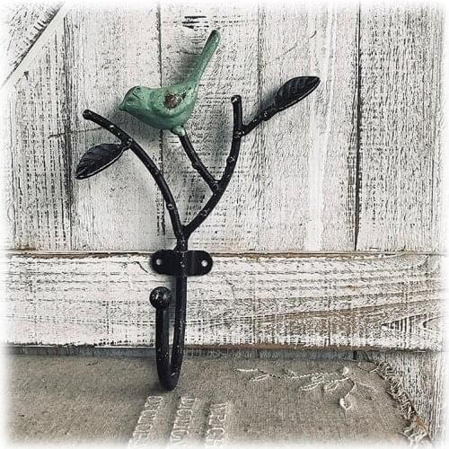 Bird Branch Design Retro Rustic Single Metal Hook Decorative