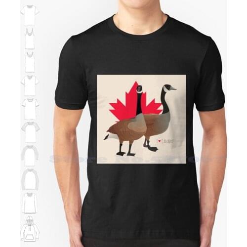 I Love Canada! Fashion Vintage Tshirt T Shirts Goose Geese Bird Animal Canada Day Canada Symbol Holiday July 1