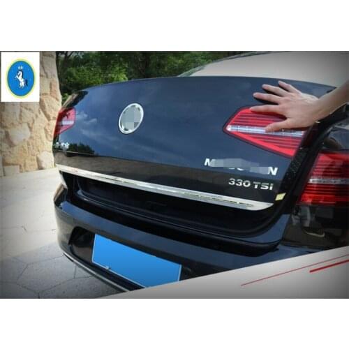 Yimaautotrims Auto Accessory Rear Tailgate Trunk Door Decoration Strip Cover Trim Fit For Volkswagen Passat B8 2016 2017 2018