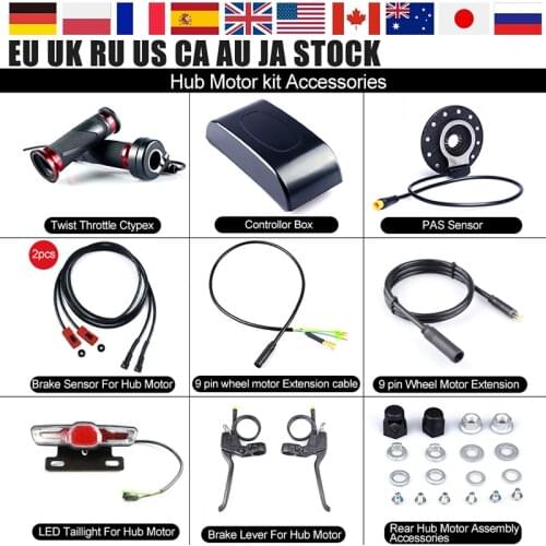 Rear Hub Motor Parts Hydraulic Brake Sensor Controller Box Pas Sensor Twist Throttle Wheel Motor Extension Motor accessories